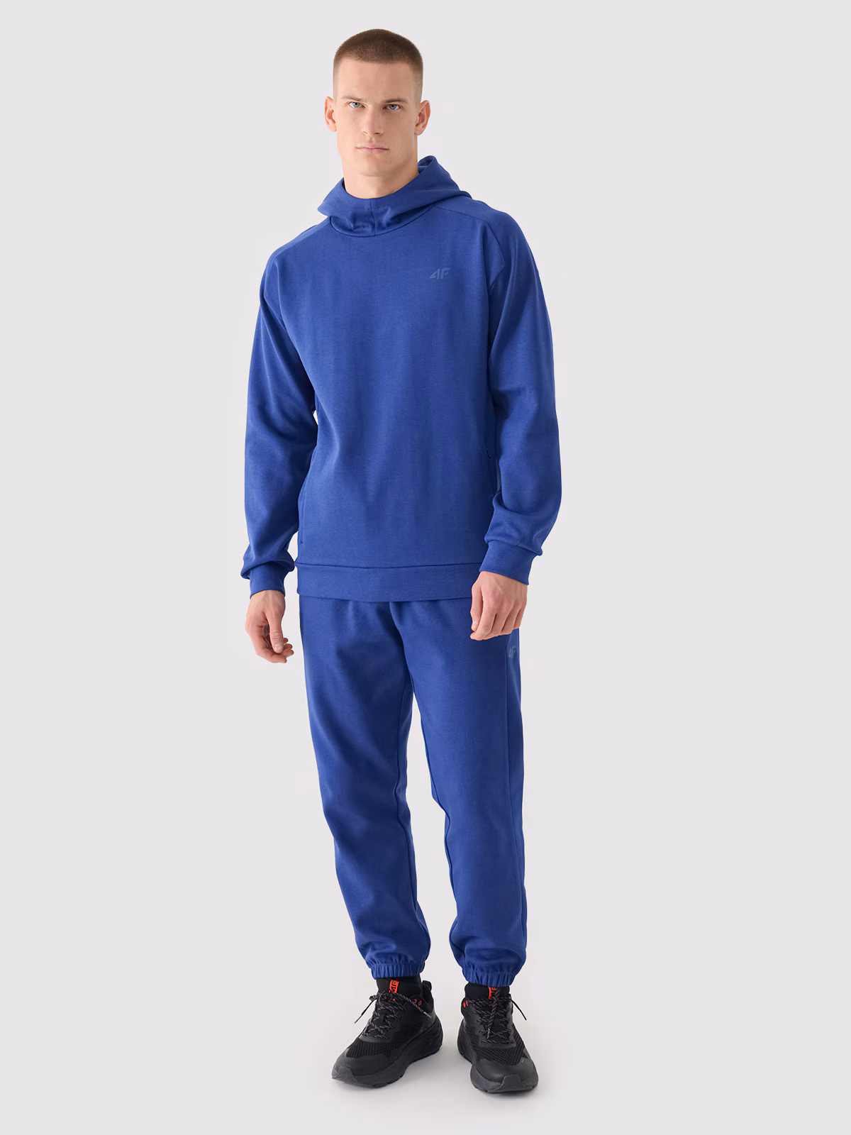 Spodnie dresowe joggery męskie - granatowe