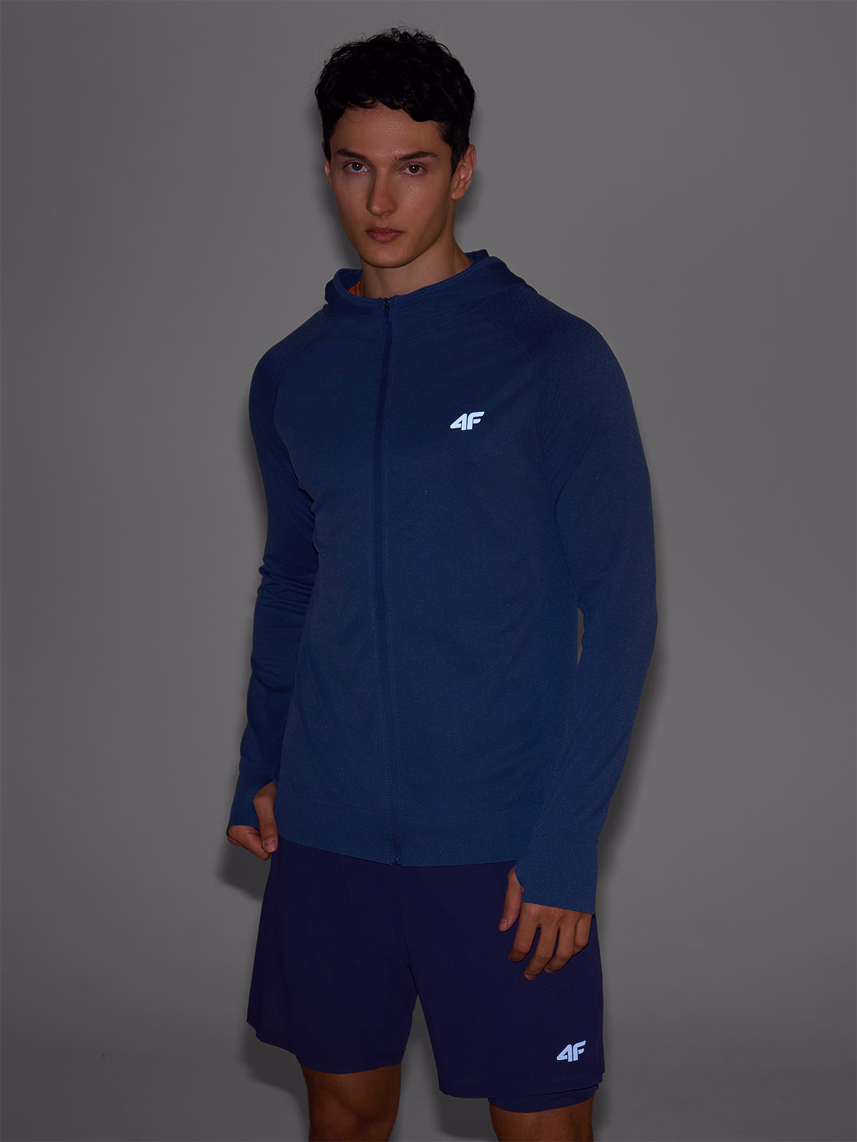 Bluza do biegania w terenie szybkoschnąca męska - szara