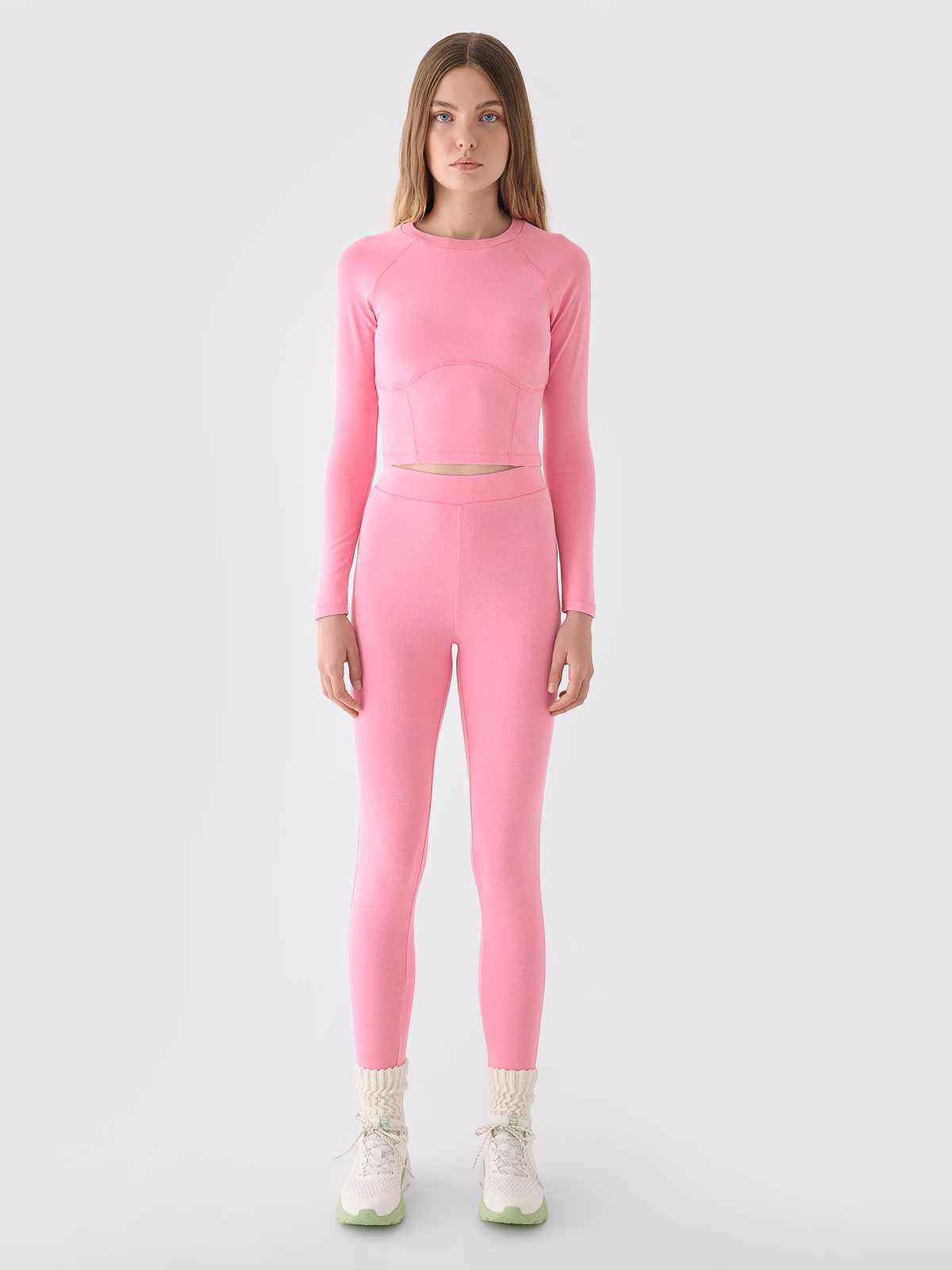 Legginsy dzianinowe damskie - czarne