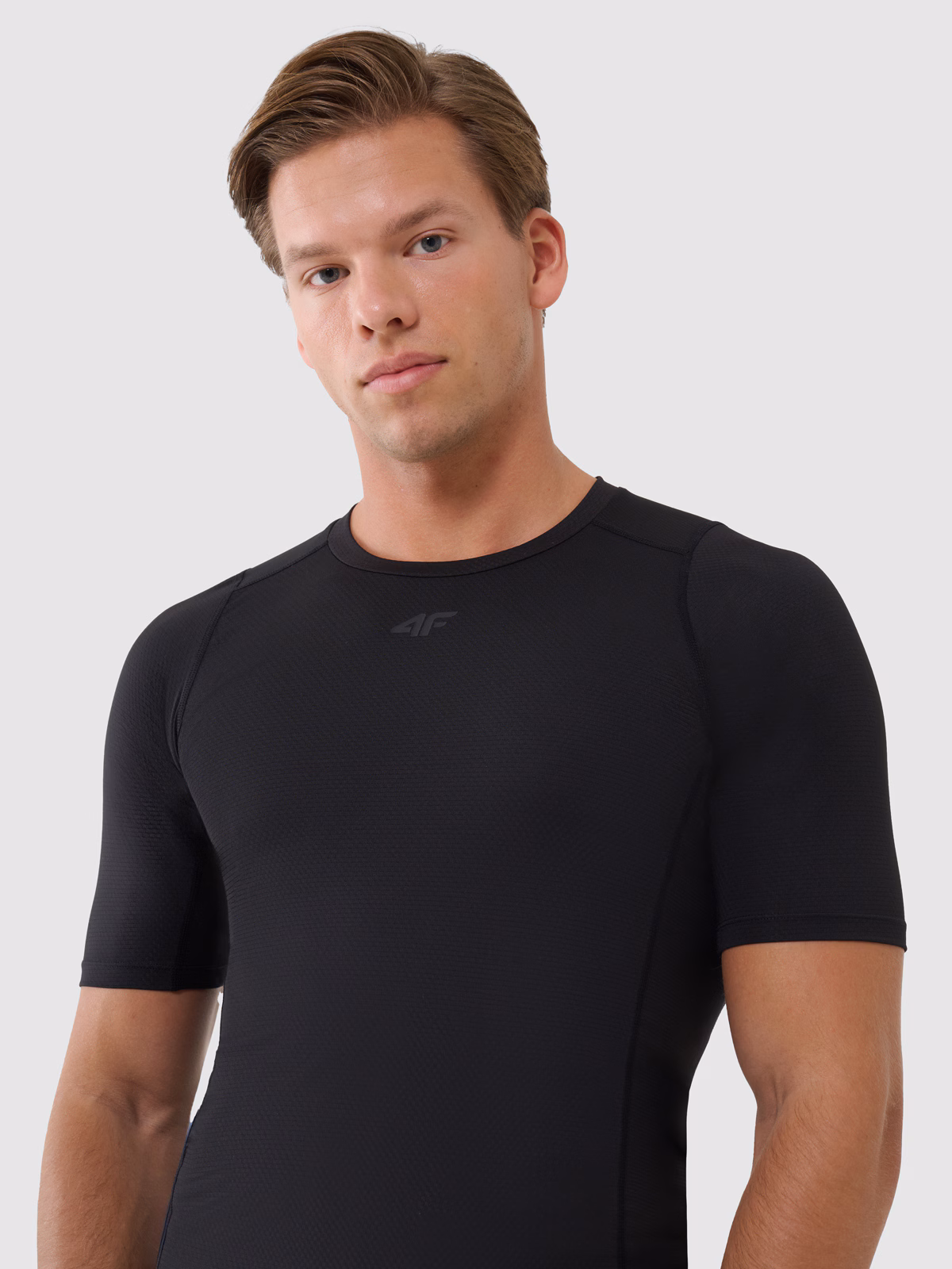 Koszulka treningowa szybkoschnąca męska - czarna