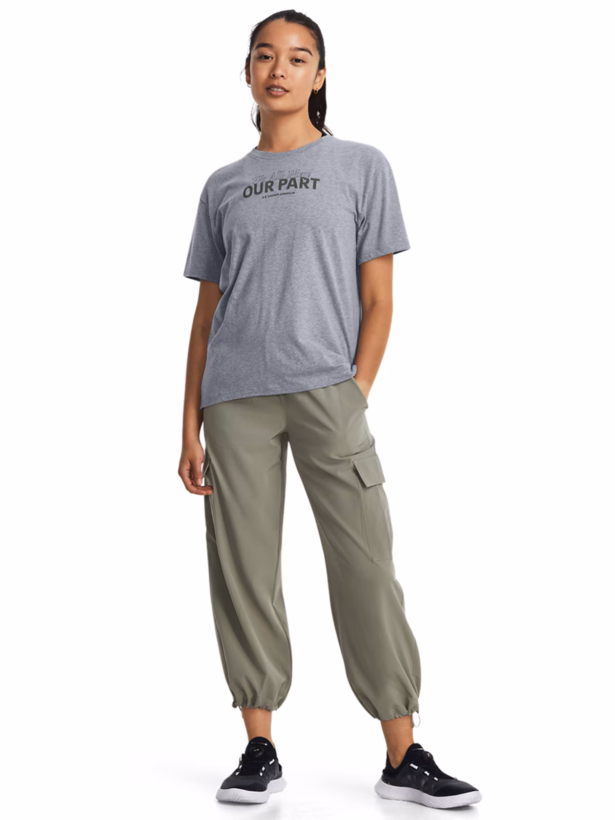 T-shirt damski Under Armour UA WE ALL PLAY SS - szary