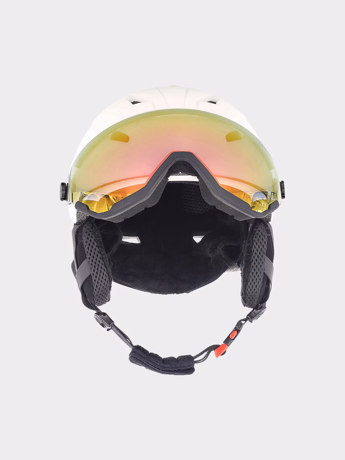 Kask narciarski z goglami uniseks - szary