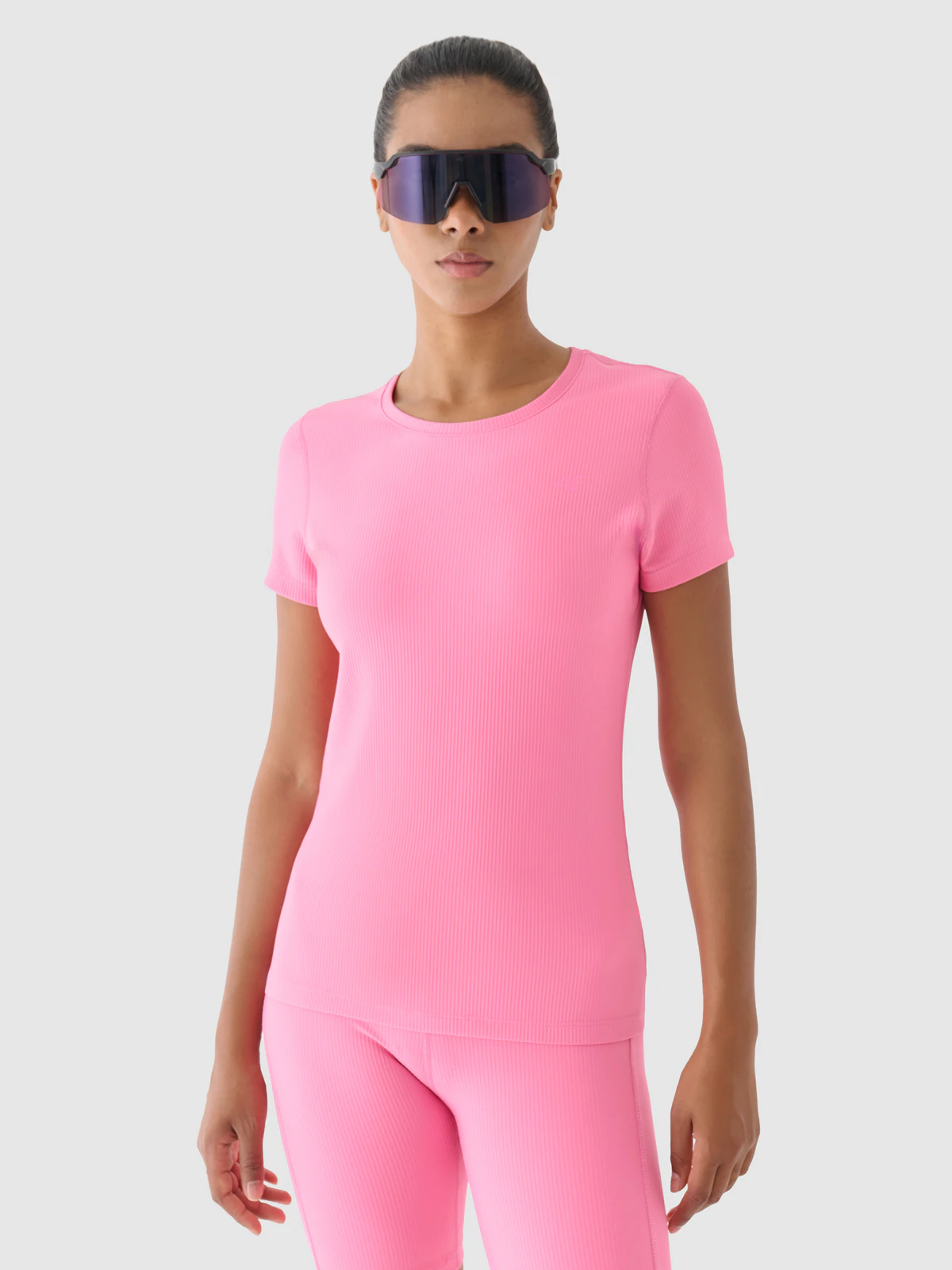 Koszulka treningowa szybkochnąca damska - różowa