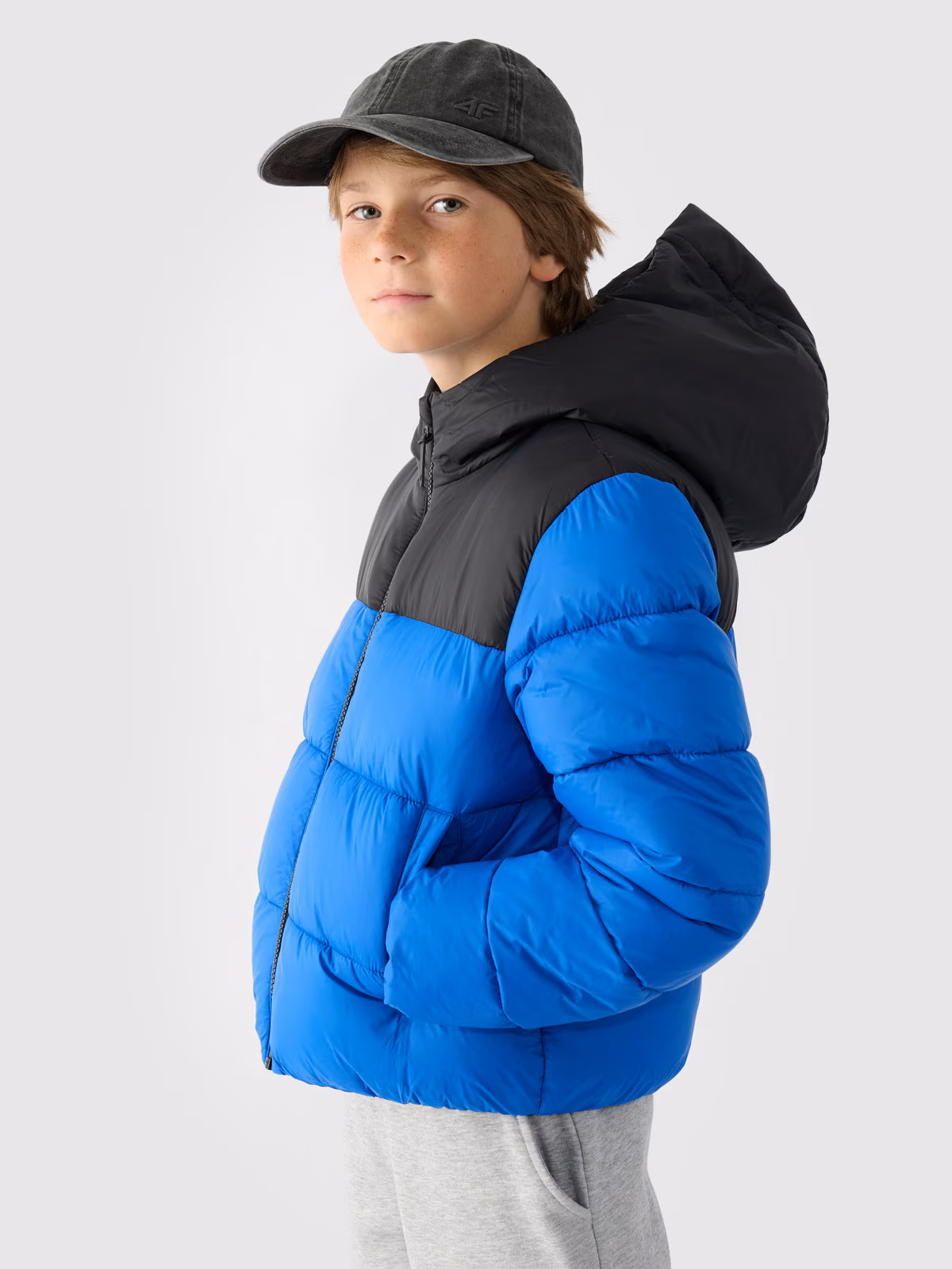 Kurtka puchowa z wypełnieniem syntetycznym chłopięca - żółta