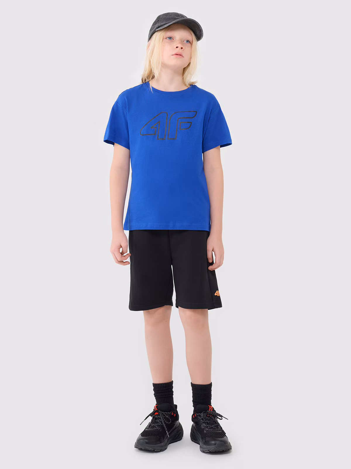 T-shirt z nadrukiem chłopięcy - niebieski