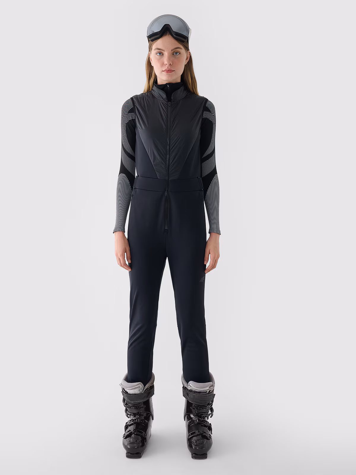 Kombinezon narciarski z softshellu membrana 15000 damski - czarny