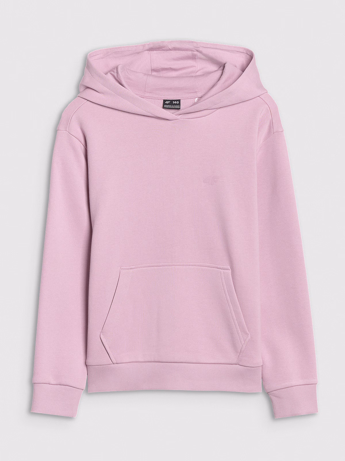 Bluza dresowa nierozpinana z kapturem dziewczęca - różowa