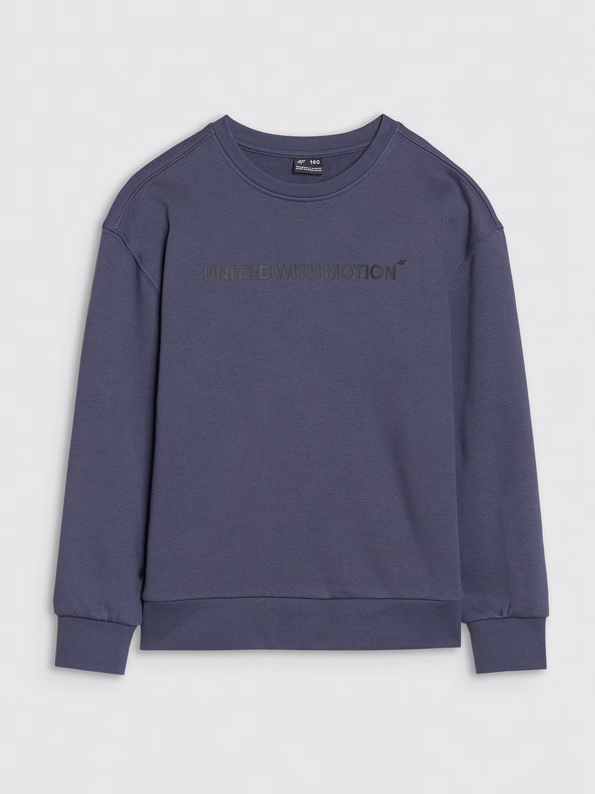 Bluza dresowa nierozpinana bez kaptura chłopięca - granatowa