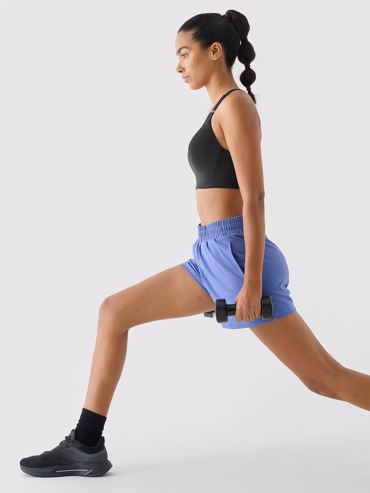 Spodenki treningowe szybkoschnące damskie - fioletowe