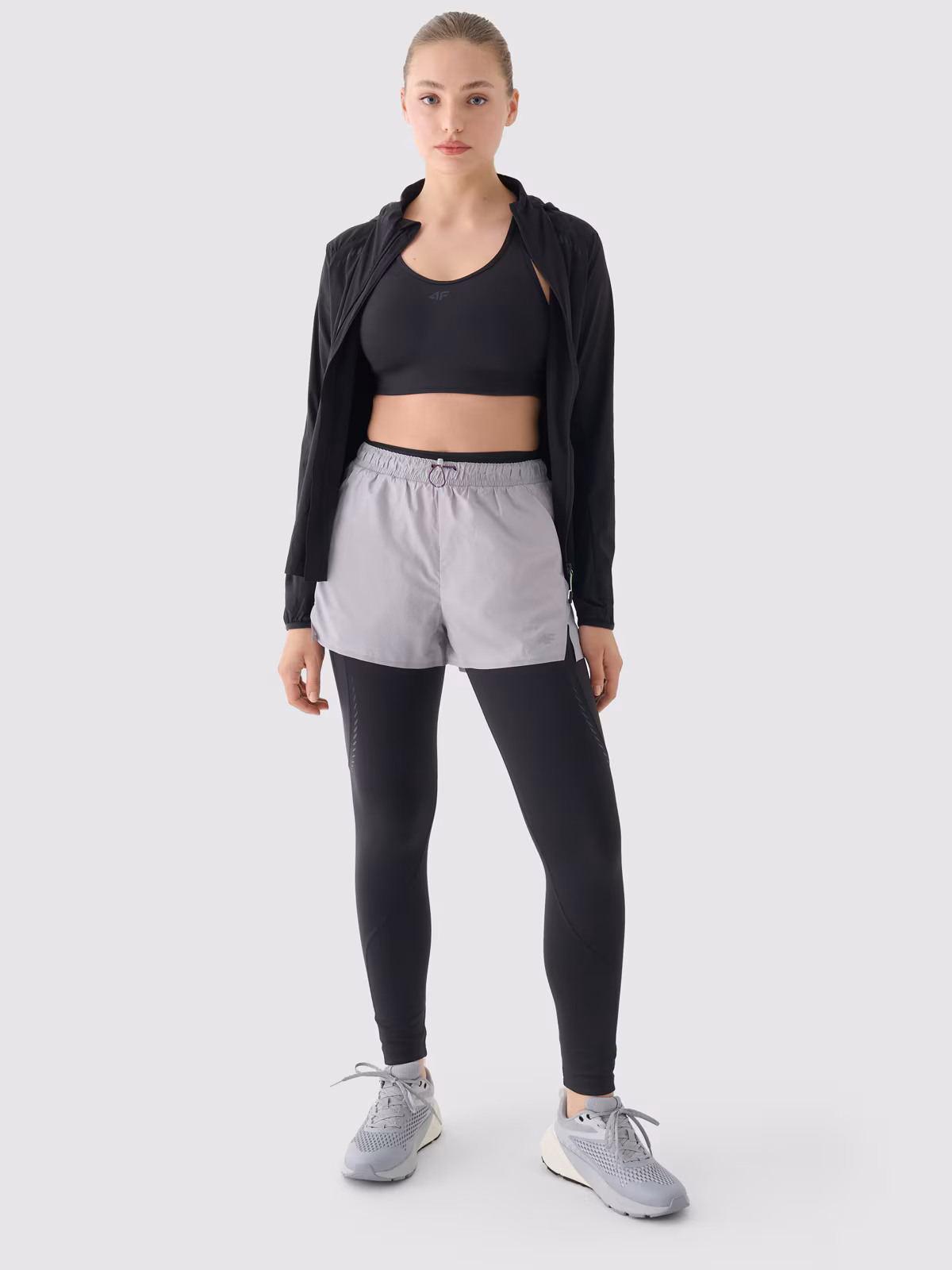 Spodenki do biegania szybkoschnące damskie - fioletowe