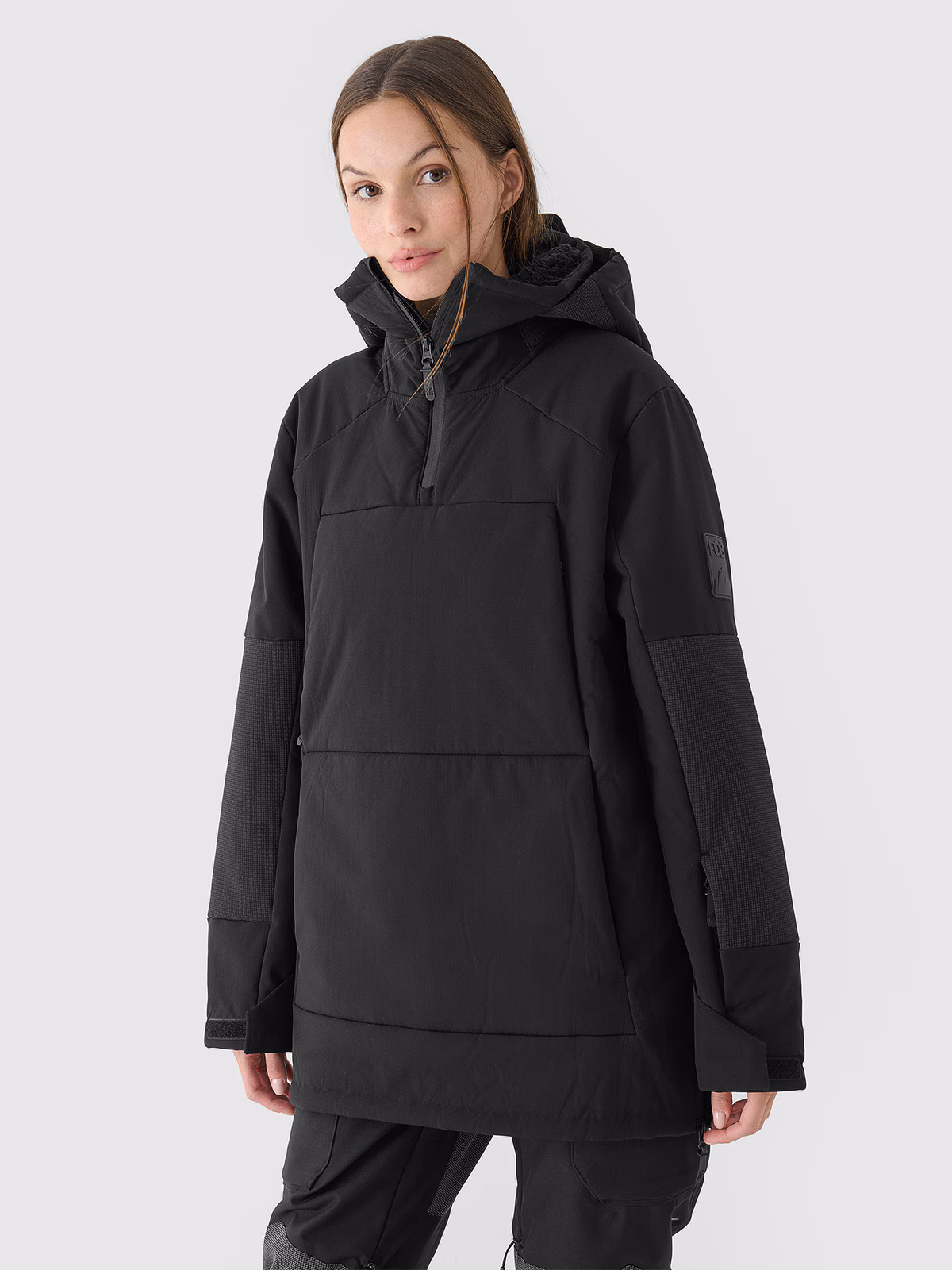 Kurtka snowboardowa membrana 8000 damska - czarna