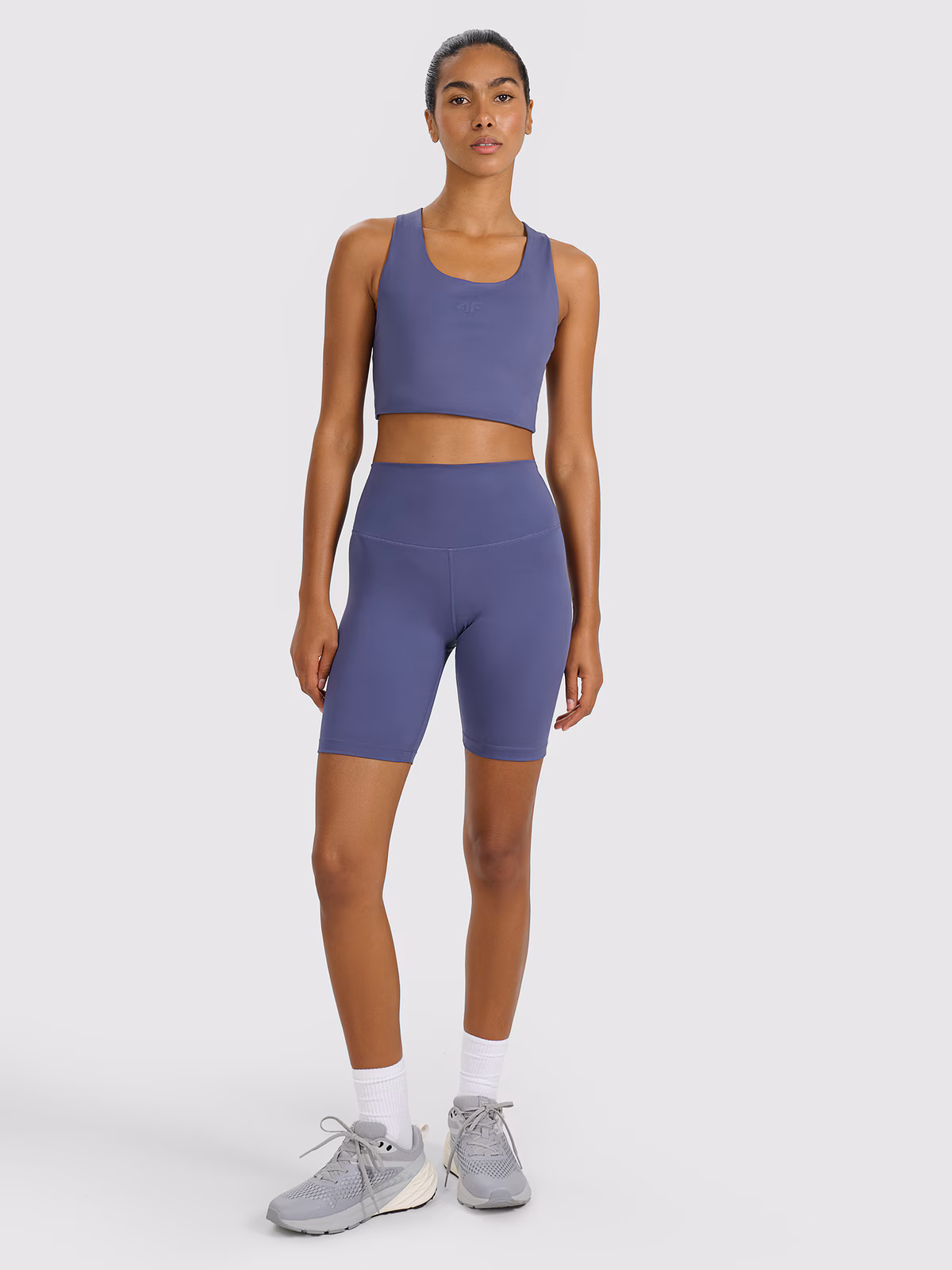 Biustonosz treningowy z niskim wsparciem - granatowy