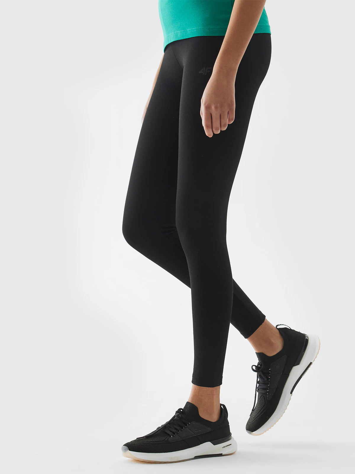 Legginsy dzianinowe damskie - czarne