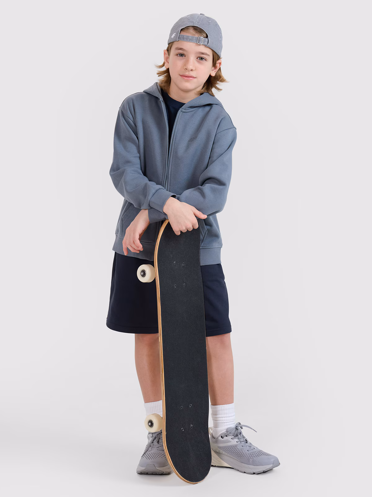 Bluza dresowa rozpinana z kapturem chłopięca - niebieska