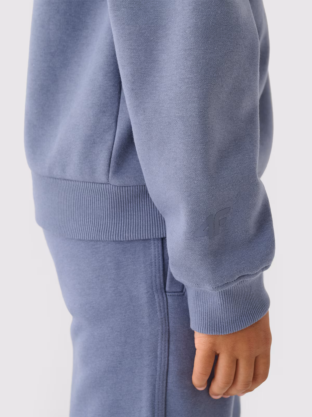 Bluza dresowa nierozpinana bez kaptura chłopięca - granatowa