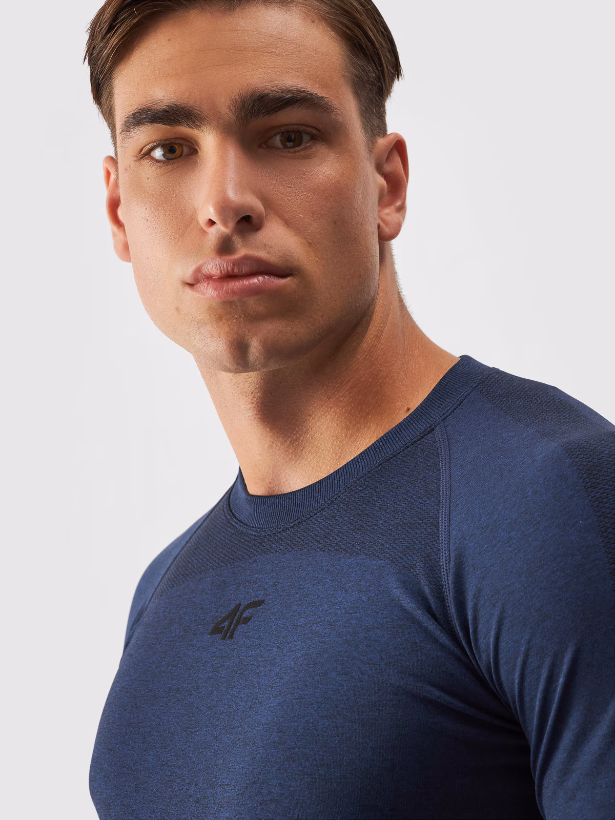 Bielizna termoaktywna bezszwowa (góra) męska - czarna