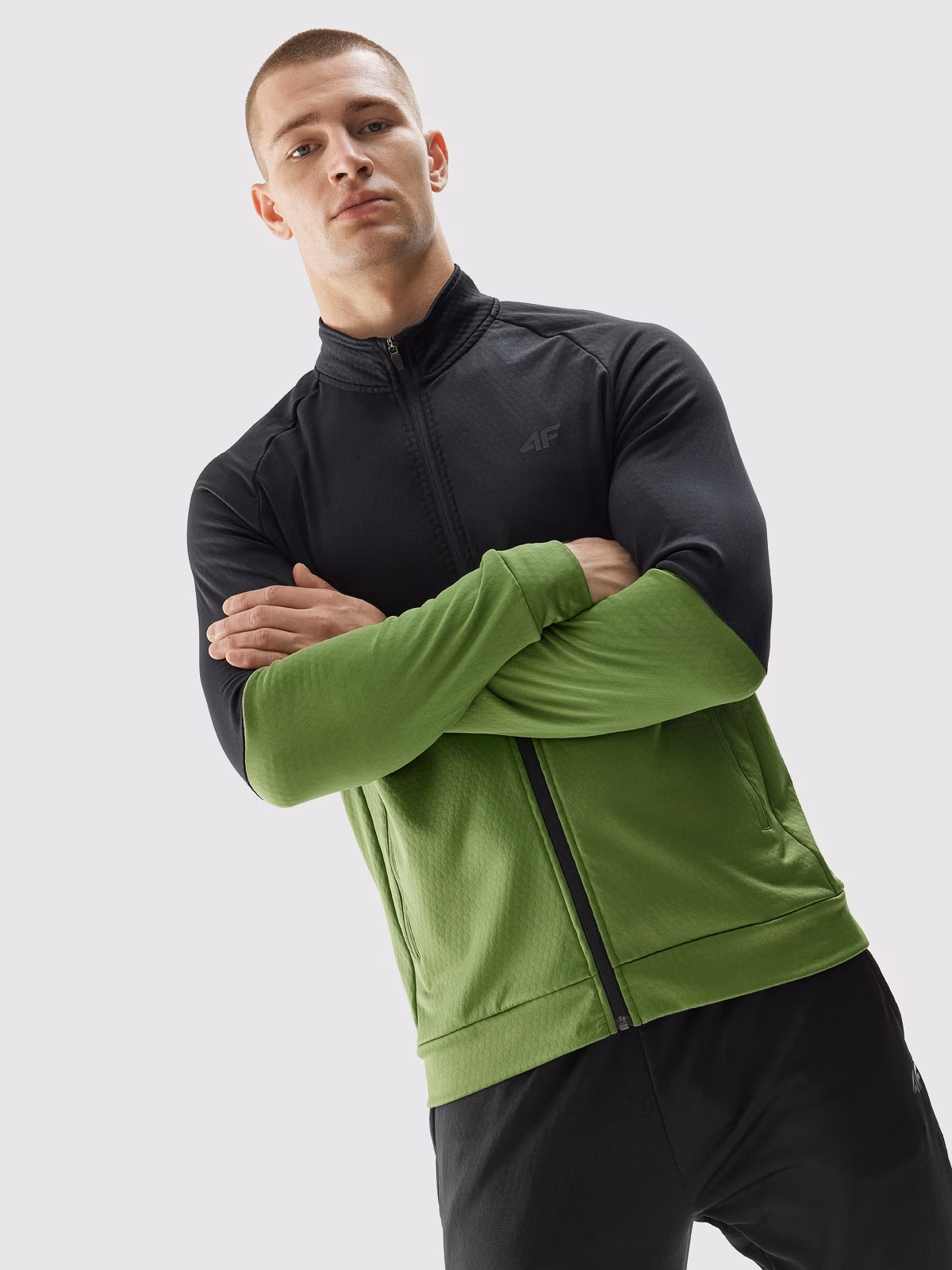 Bluza treningowa rozpinana bez kaptura męska