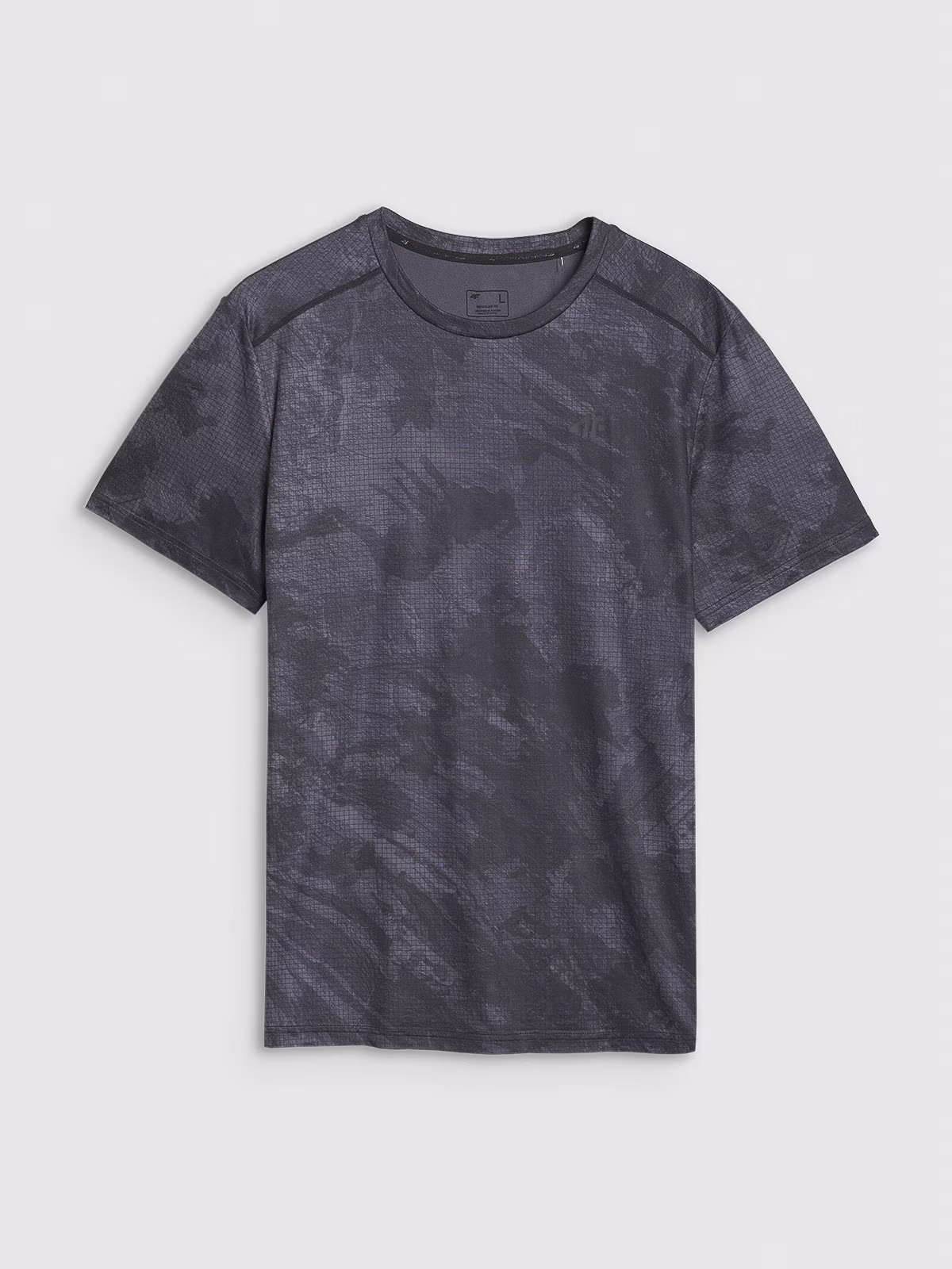 Koszulka treningowa regular szybkoschnąca męska - brązowa