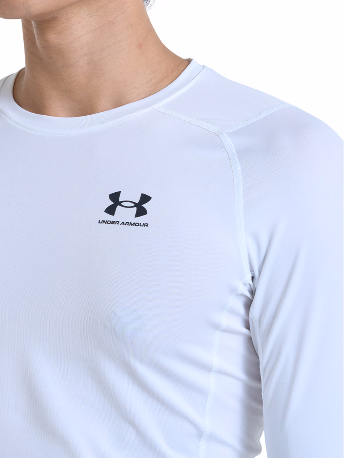 Longsleeve treningowy męski Under Armour UA Hg Armour Comp Ls - biały