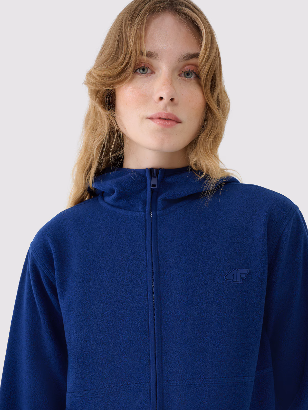 Polar regular z kapturem damski - granatowy