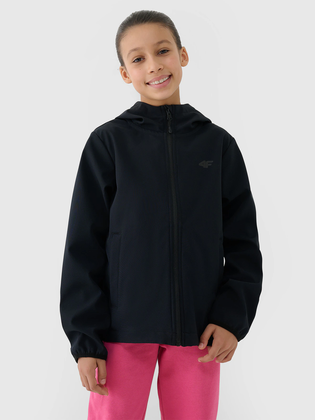 Kurtka softshell wiatroodporna membrana 5000 dziewczęca - różowa