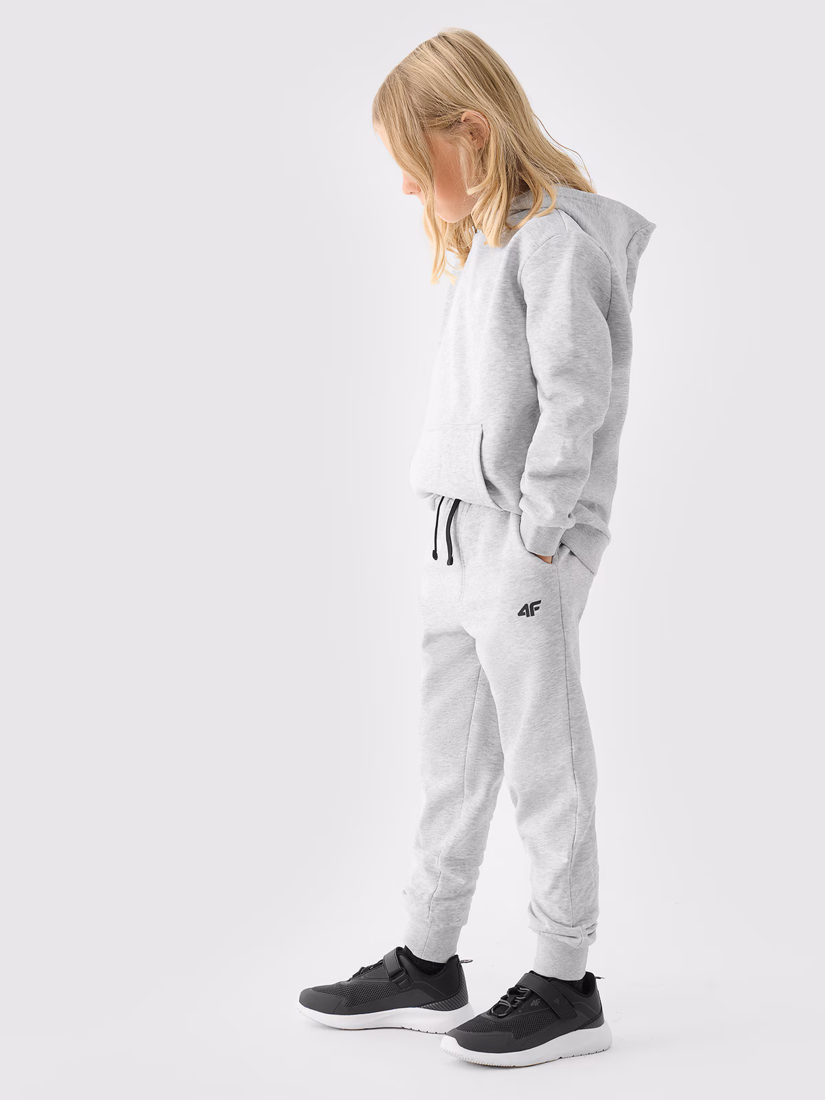 Spodnie dresowe joggery chłopięce - szare