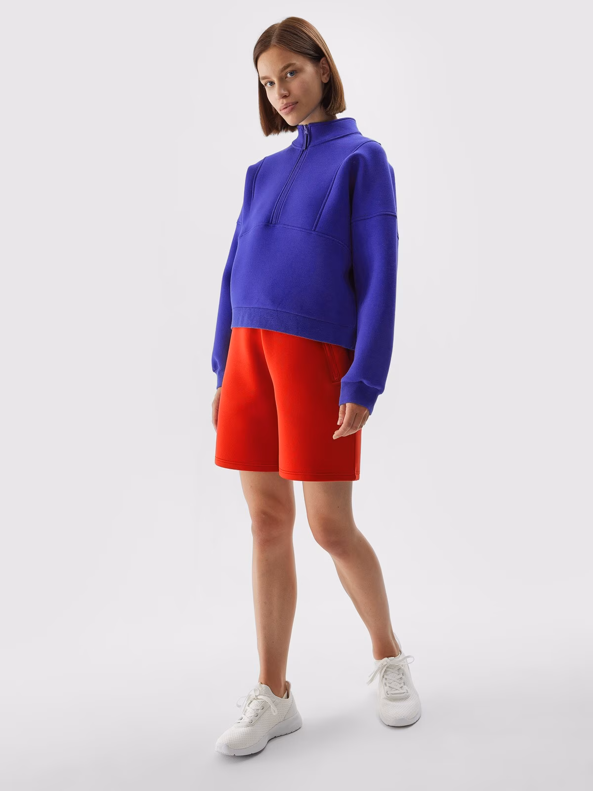 Bluza dresowa nierozpinana bez kaptura damska