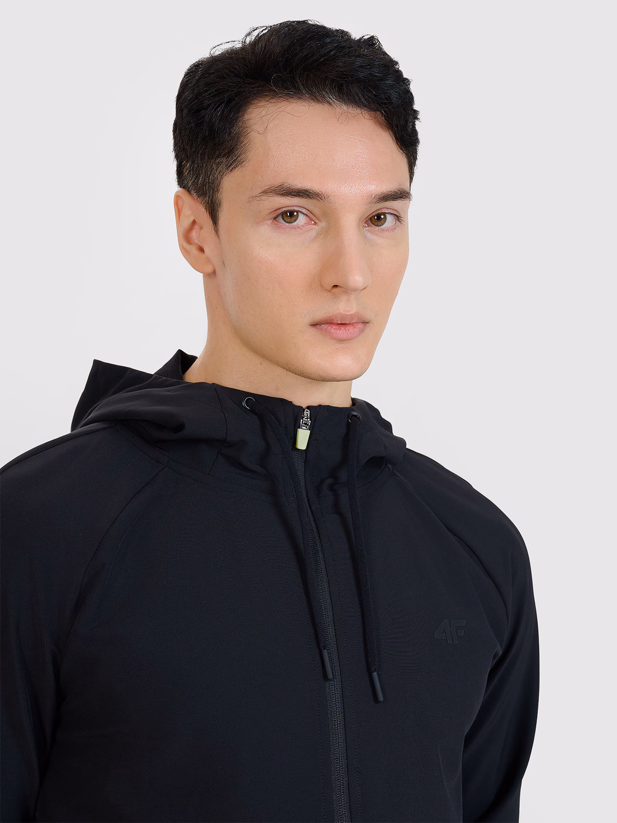 Bluza treningowa regular szybkoschnąca męska - brązowa