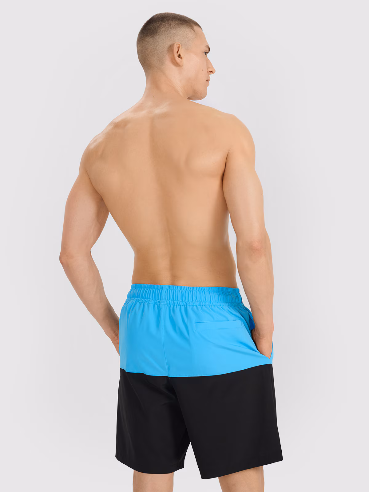 Spodenki plażowe męskie - niebieskie