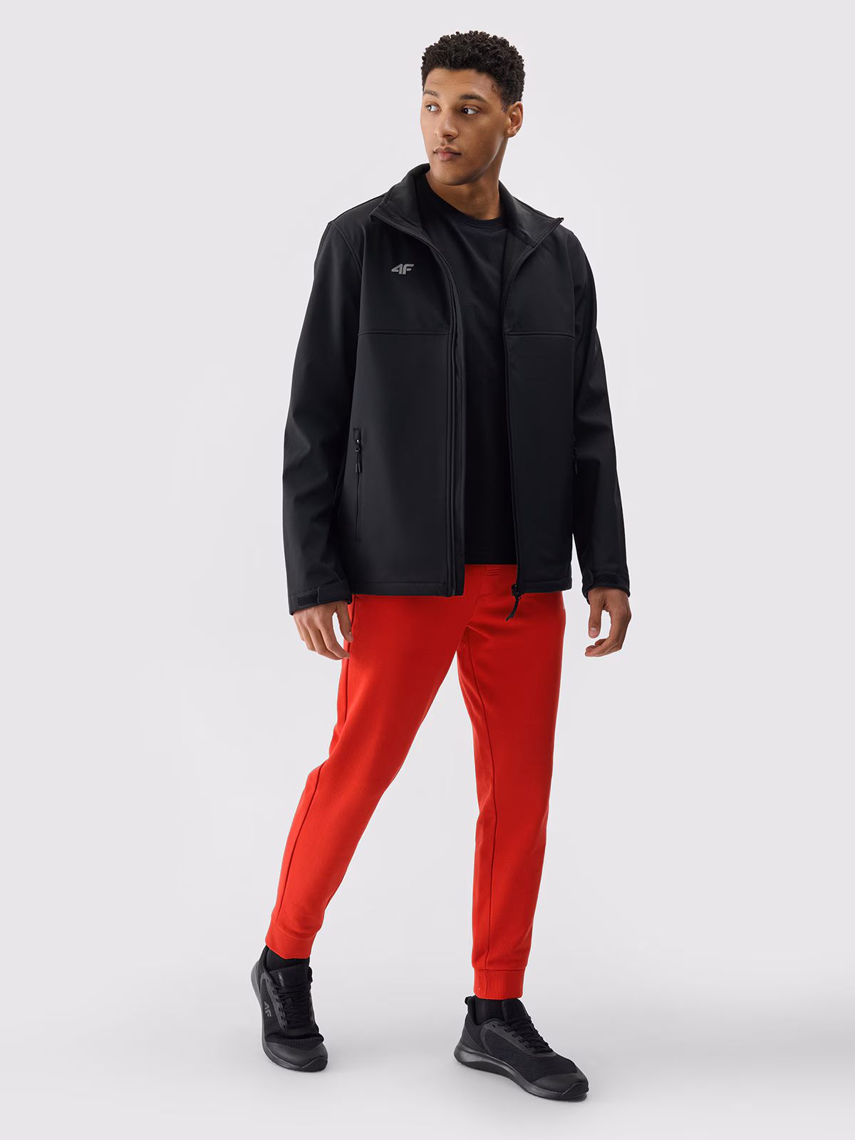 Softshell wiatroodporny membrana 5000 męski - czarny