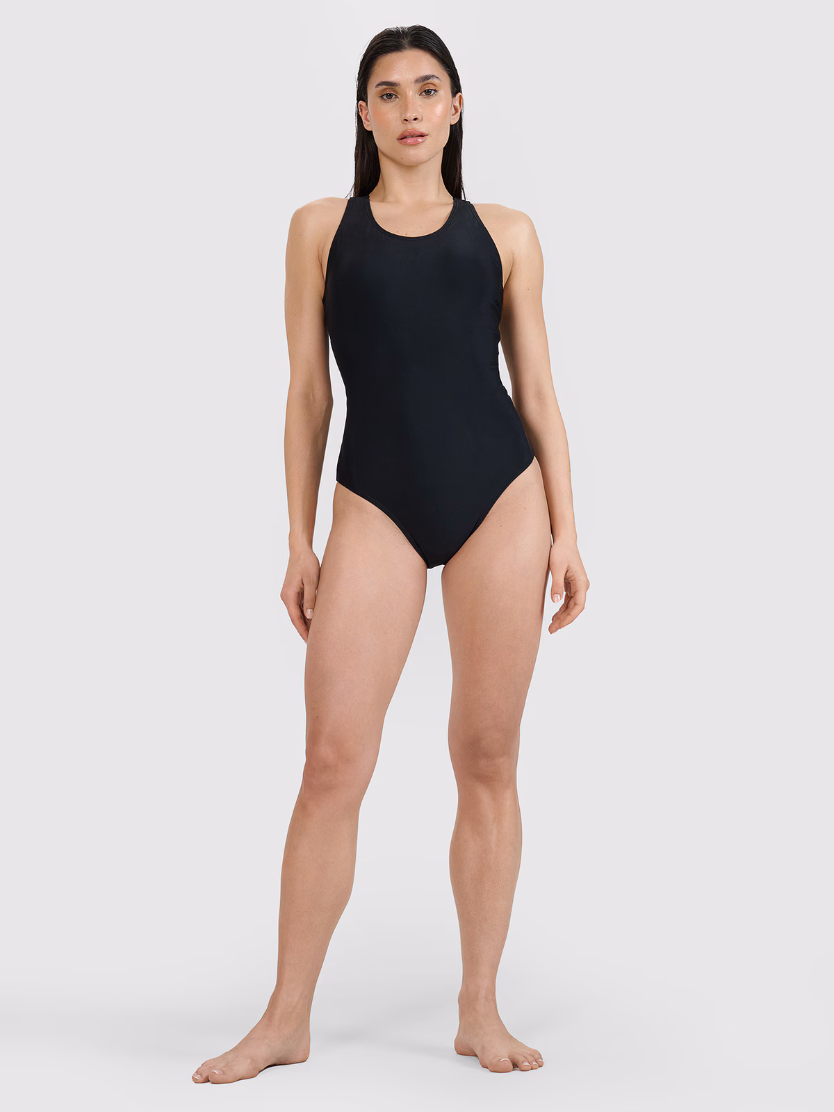 Kostium kąpielowy jednoczęściowy damski - czarny