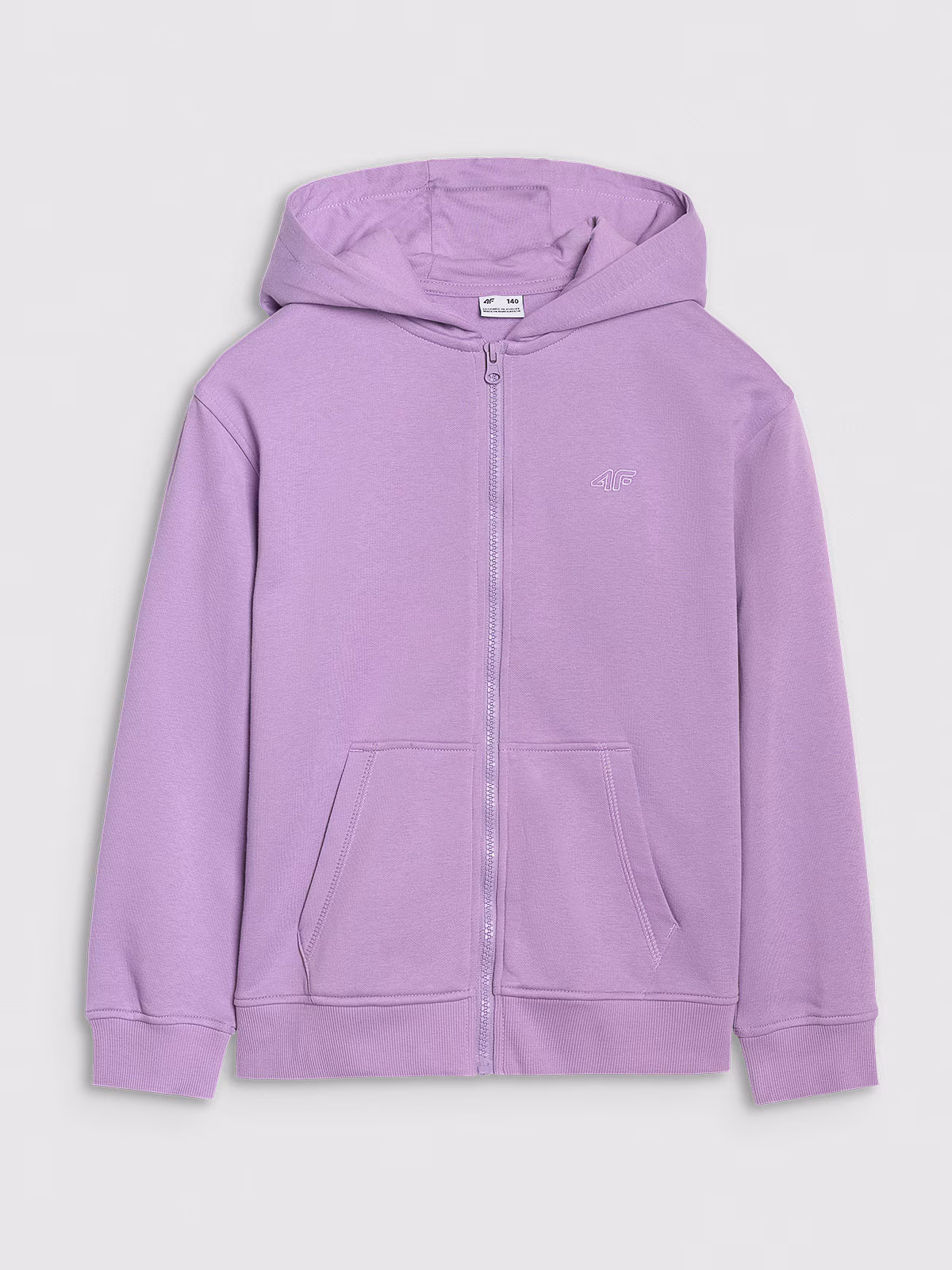 Bluza dresowa rozpinana z kapturem dziewczęca - fioletowa