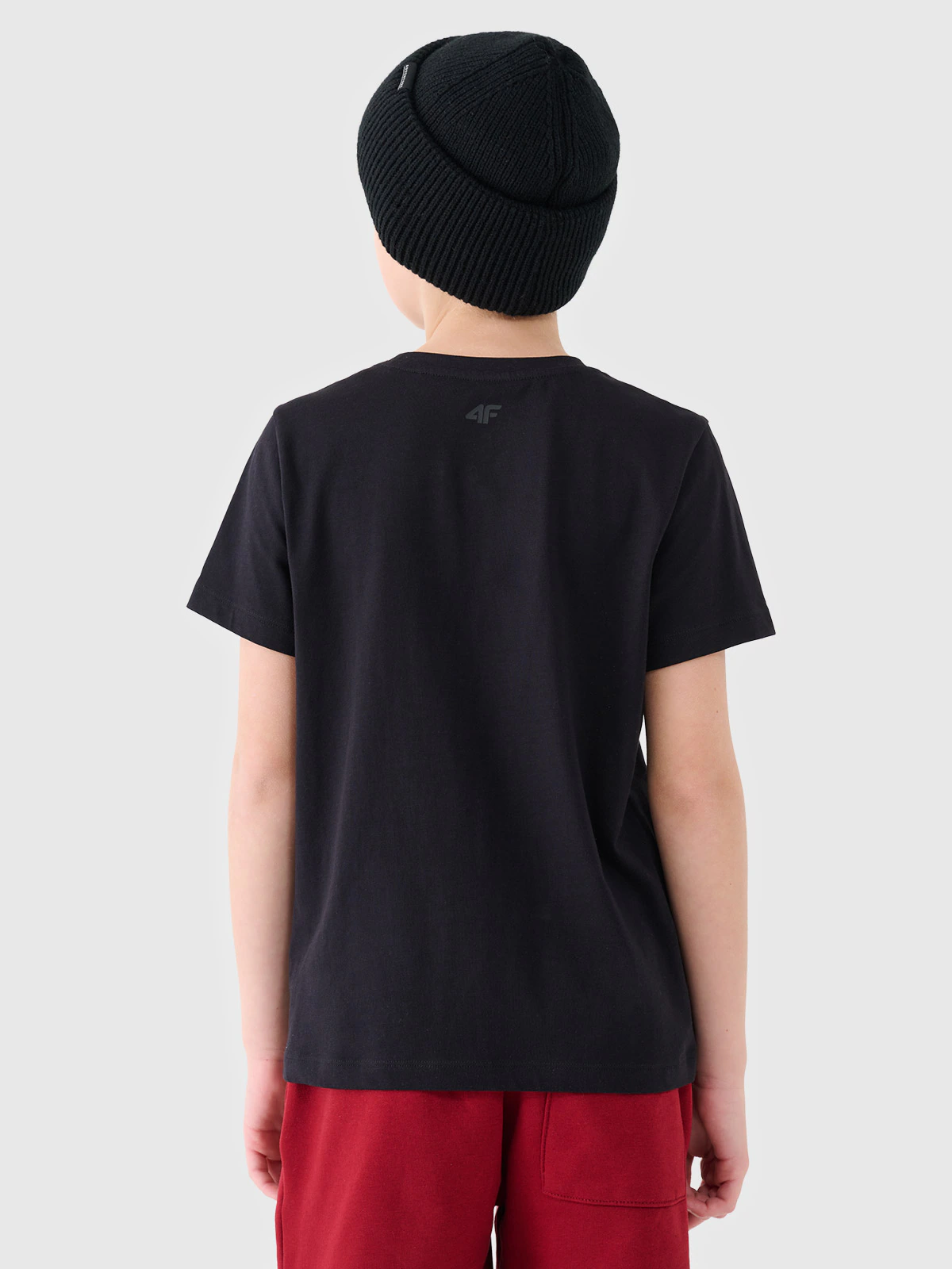 T-shirt regular z nadrukiem chłopięcy - czarny