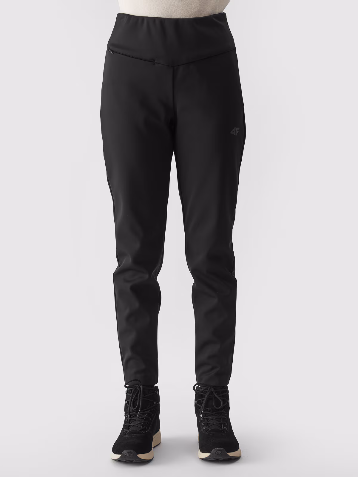 Spodnie narciarskie softshellowe membrana 10000 damskie - czarne