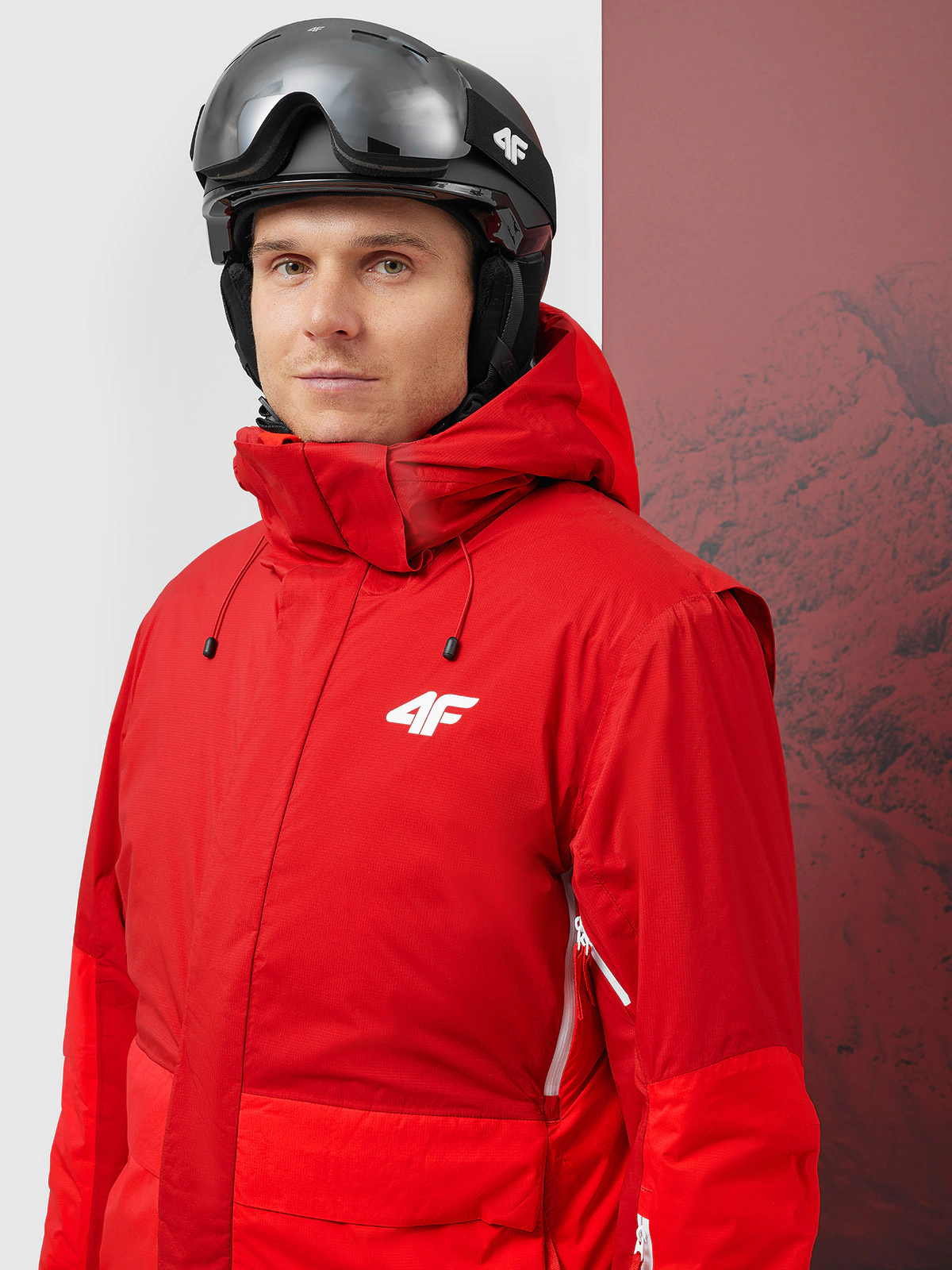 Kurtka narciarska membrana Dermizax 20000 męska - czerwona