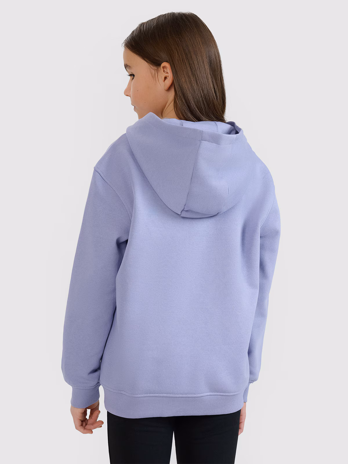 Bluza dresowa nierozpinana z kapturem dziewczęca - beżowa