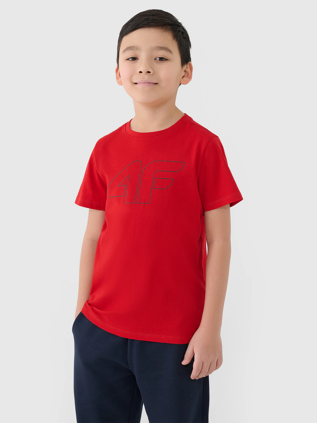 T-shirt z nadrukiem chłopięcy - turkusowy