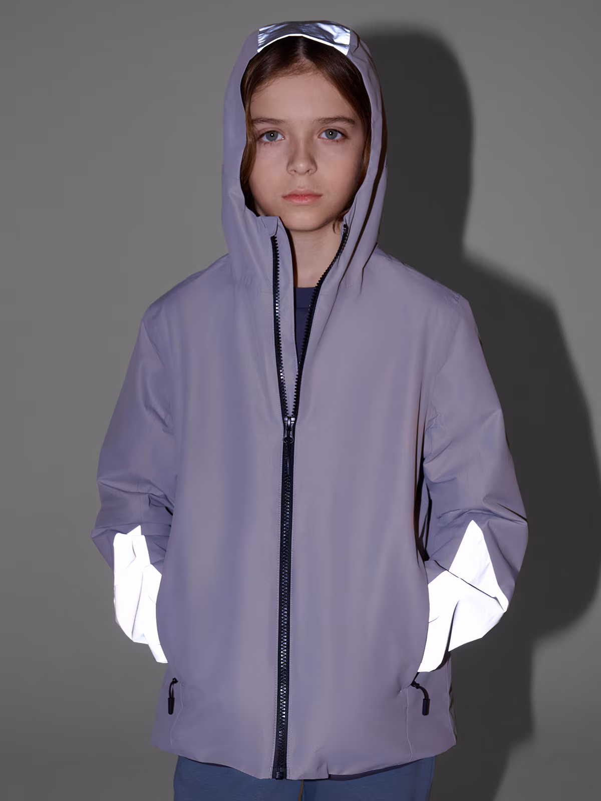 Kurtka przejściowa membrana 5000 dziecięca - szara