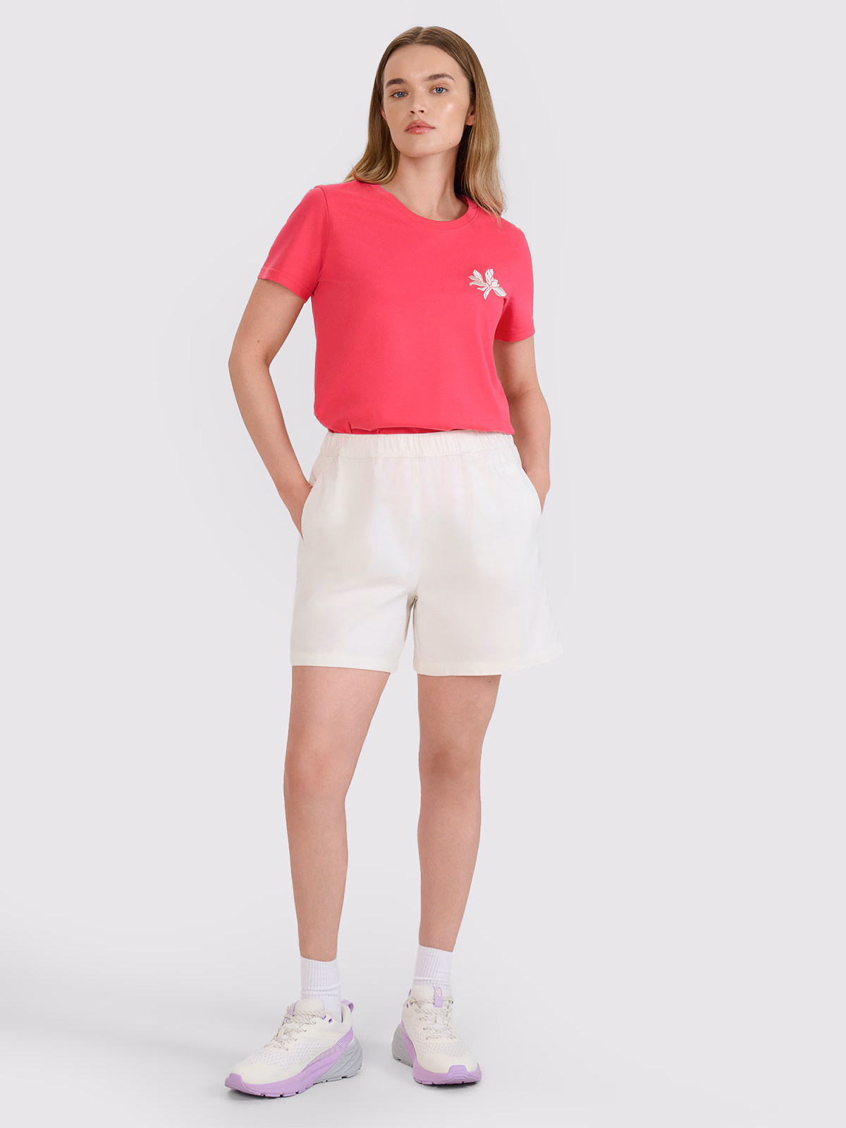 T-shirt regular z nadrukiem damski - czarny