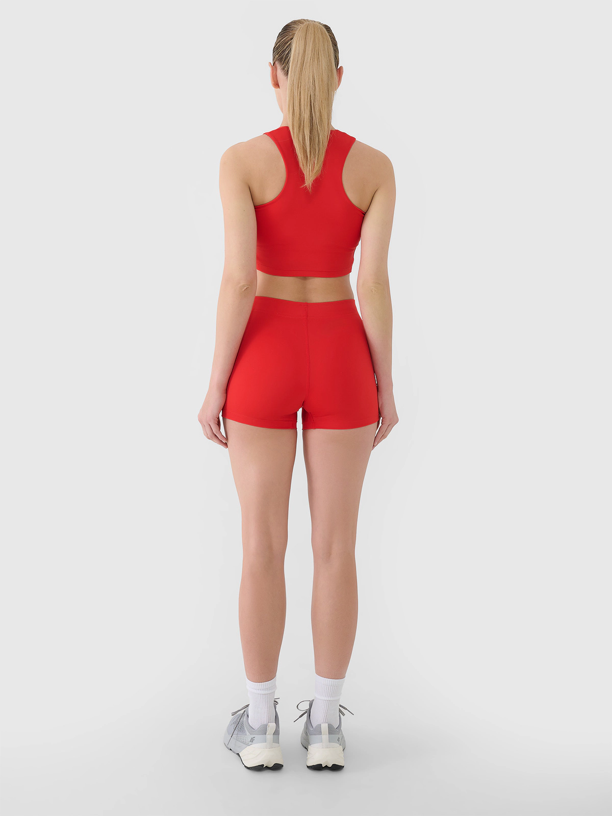 Legginsy krótkie treningowe damskie - niebieskie