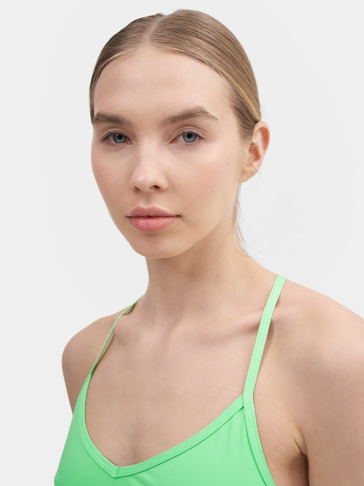 Crop top slim gładki damski