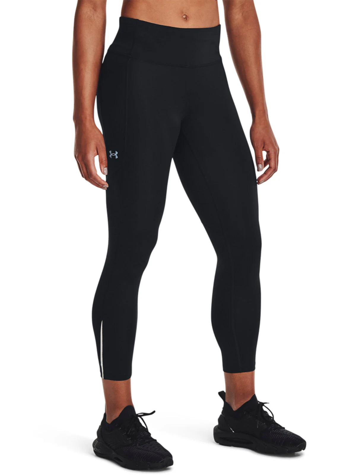 Legginsy do biegania damskie Under Armour UA Launch Ankle Tights - czarne