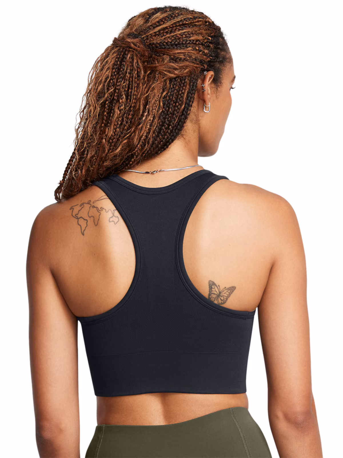 Biustonosz treningowy damski Under Armour Vanish Seamless Mid Bra - czarny