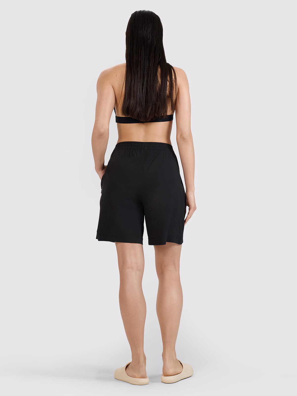 Spodenki plażowe damskie - czarne