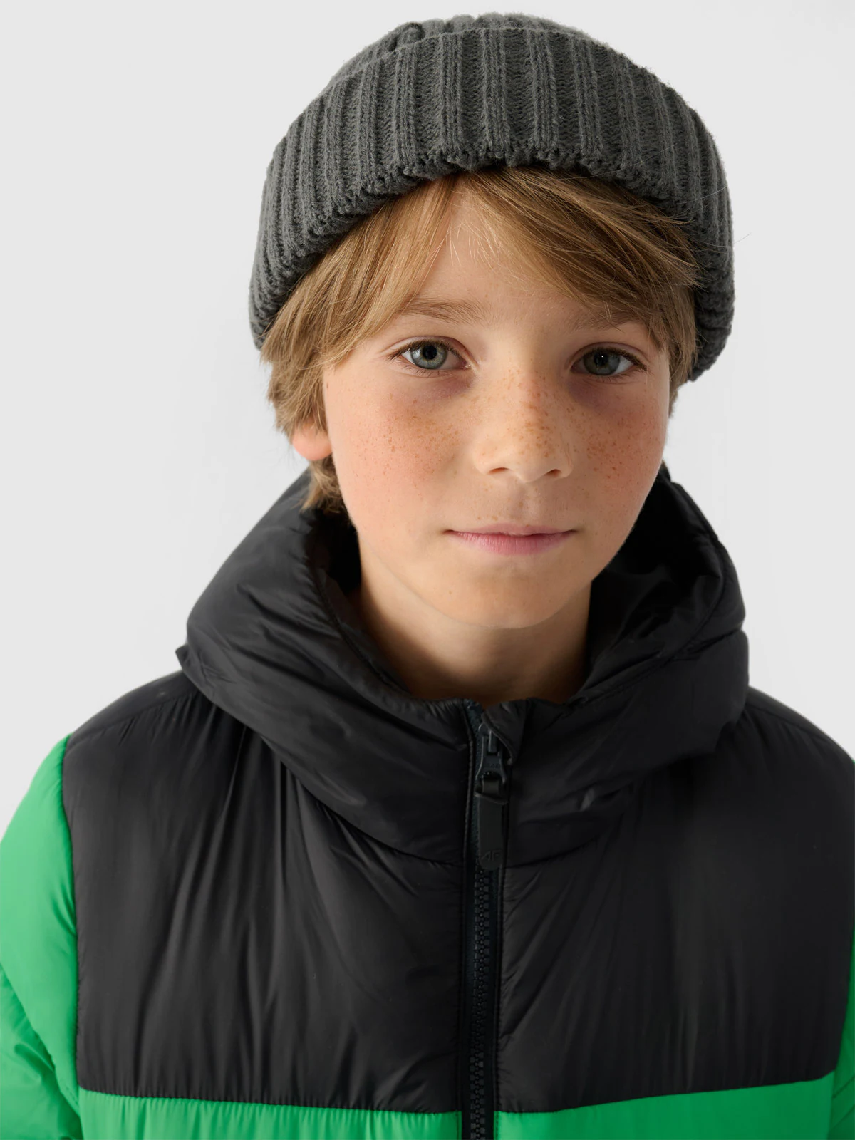 Kurtka puchowa z wypełnieniem syntetycznym chłopięca - żółta