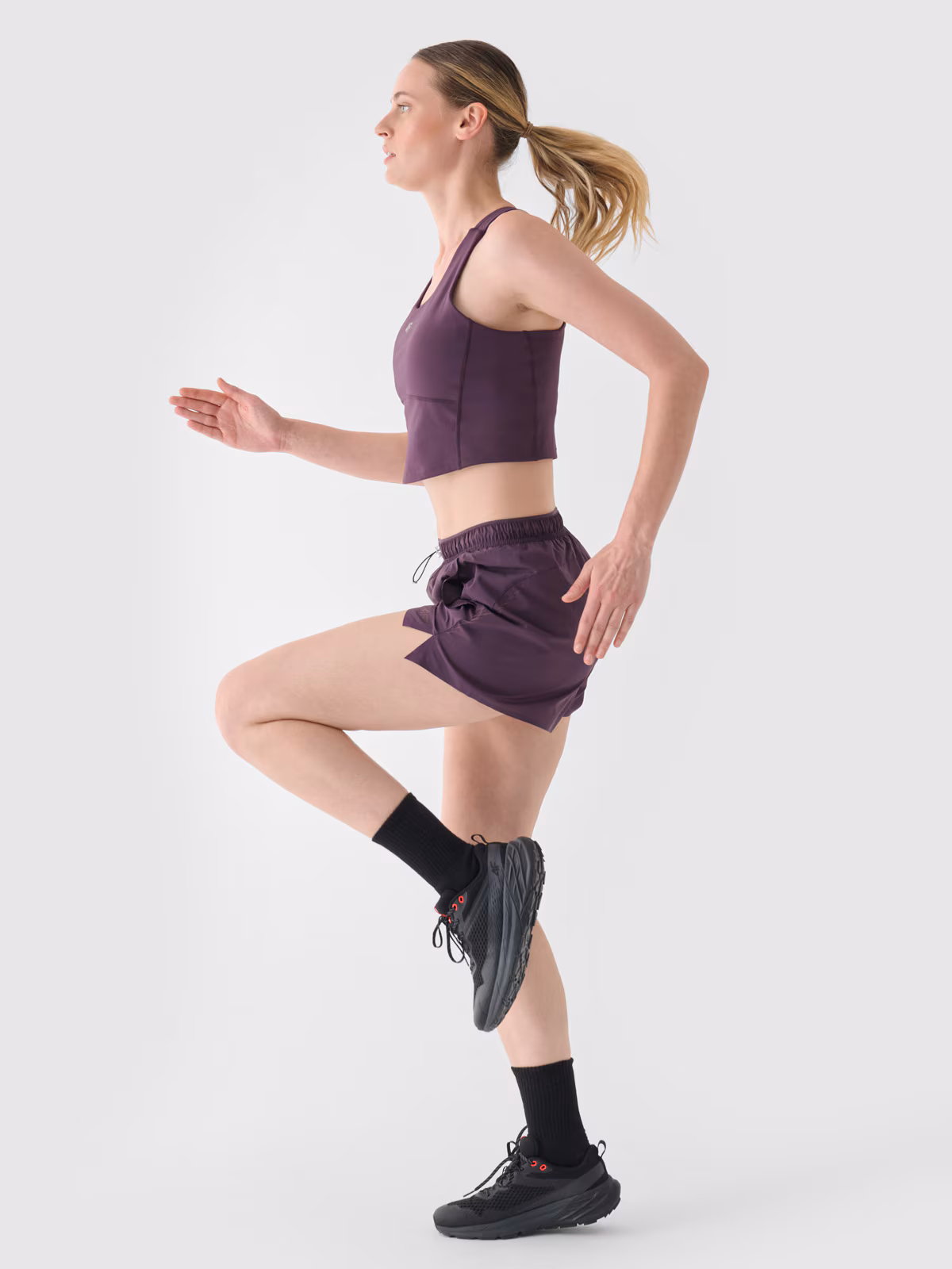 Spodenki do biegania szybkoschnące damskie - fioletowe