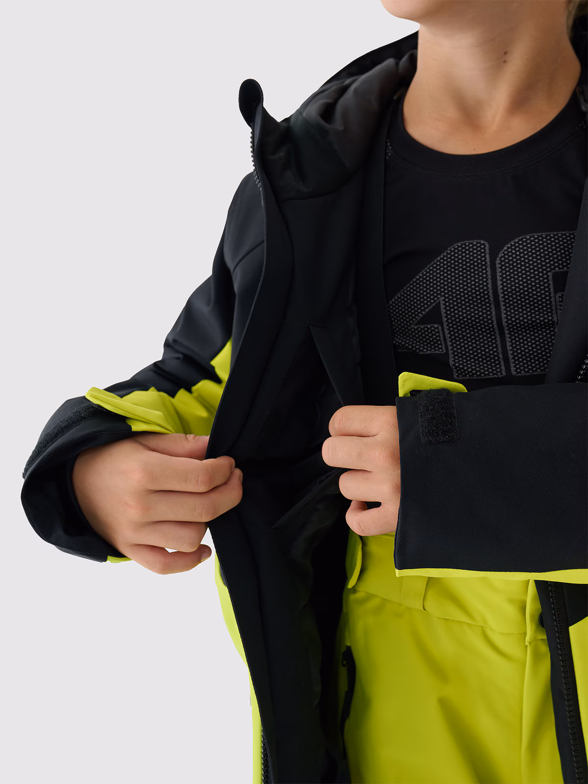 Kurtka narciarska membrana 10000 chłopięca - zielona