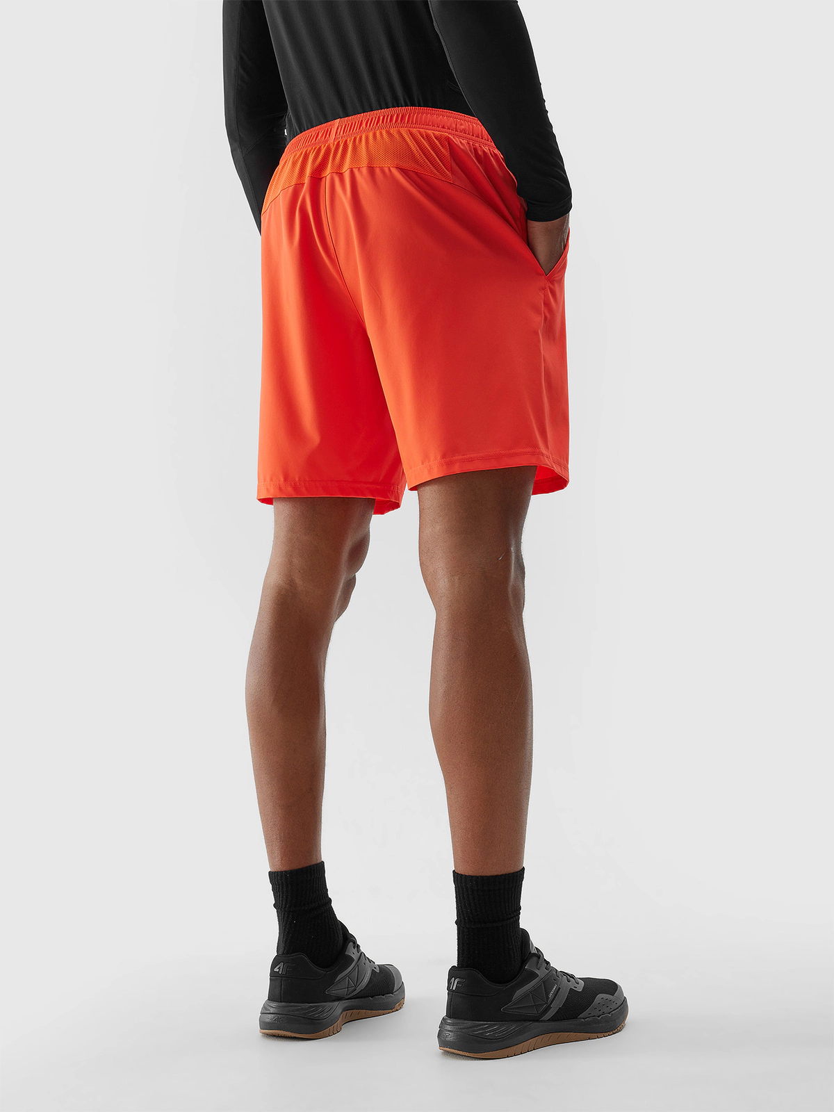 Spodenki treningowe z materiału z recyklingu męskie - pomarańczowe