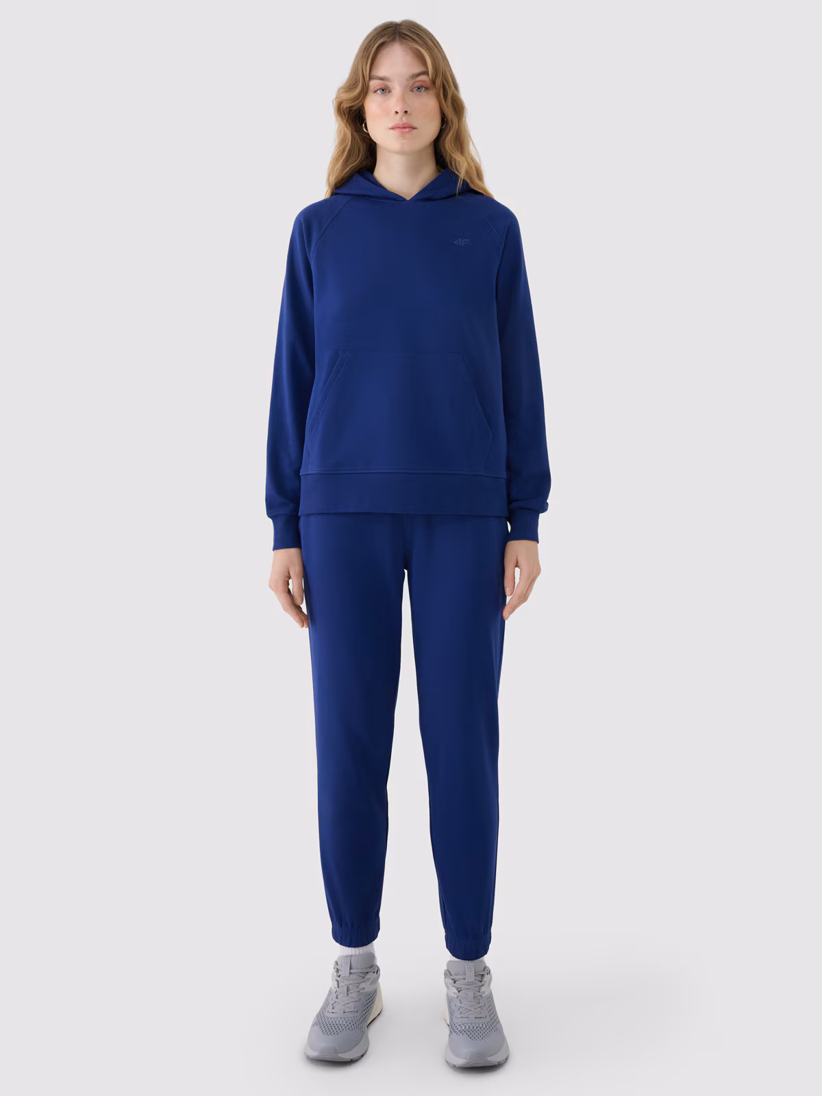 Spodnie dresowe joggery damskie - granatowe