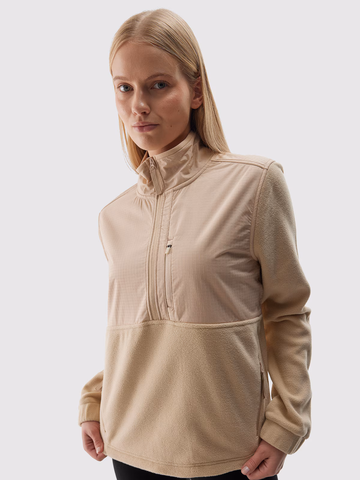 Polar ze stójką regular damski - beżowy